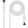 Cable de red rj45 sstp nanocable 10.20.2001-w cat.8.1/ 1m/ blanco