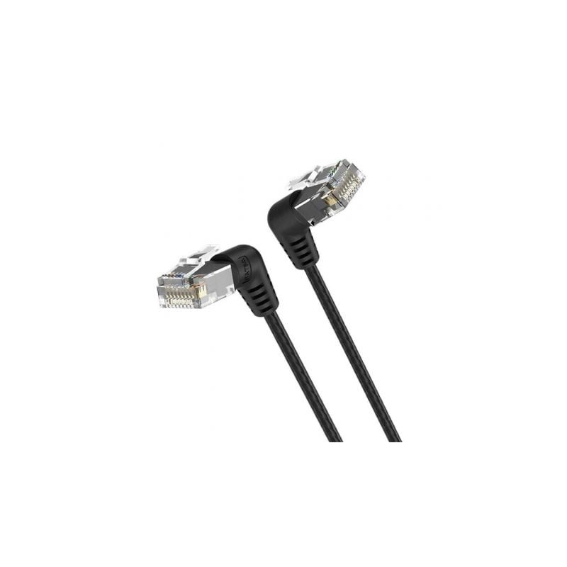 Cable de red rj45 utp vention ibobg cat.6a/ 1.5m/ cabeza rotatoria 360º/ negro