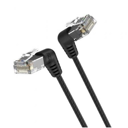 Cable de red rj45 utp vention ibobg cat.6a/ 1.5m/ cabeza rotatoria 360º/ negro