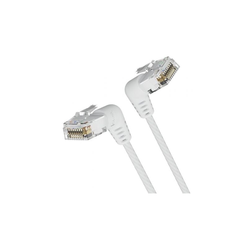 Cable de red rj45 utp vention ibowd cat.6a/ 50cm/ cabeza rotatoria 360º/ blanco