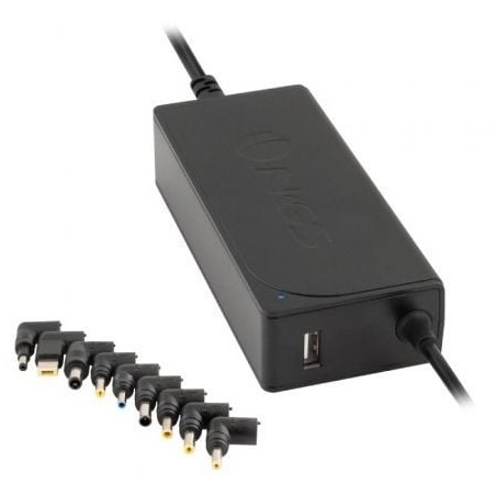 Cargador de portátil ngs w-70w/ 1xusb/ 70w/ automático/ 9 conectores/ voltaje 18.5-20v