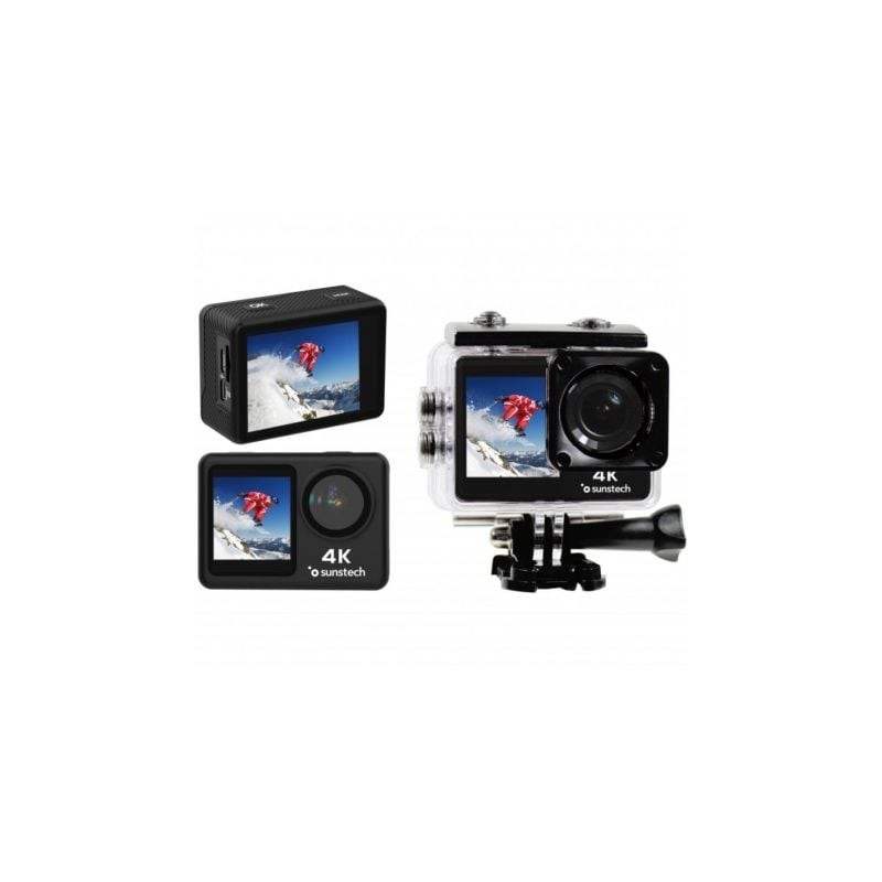 Cámara digital deportiva sunstech adventure 4k/ 16mp/ ángulo de visión 170º/ negra