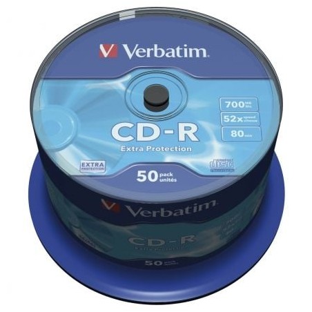 Cd-r verbatim datalife 52x/ tarrina-50uds