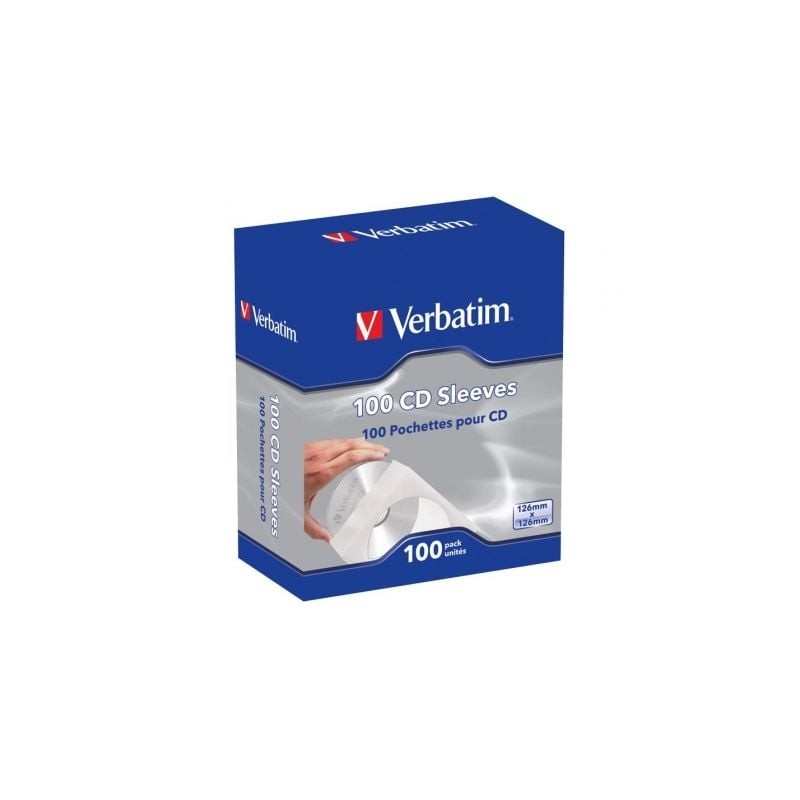 Fundas cd-r verbatim sleeves/ caja-100uds