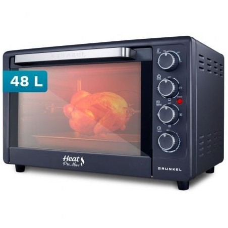 Horno de sobremesa grunkel hr-48promax/ 2200w/ capacidad 48l/ negro