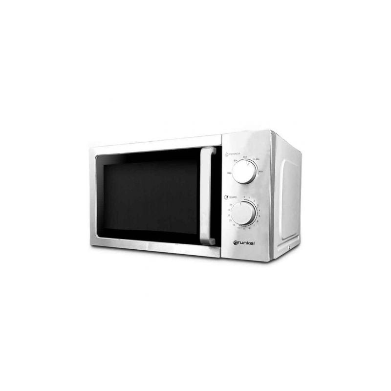 Microondas grunkel mw-20inox/ 700w/ capacidad 20l/ funcion grill/ plata