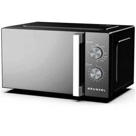 Microondas grunkel mwg-20espejo/ 800w/ capacidad 20l/ función grill/ negro