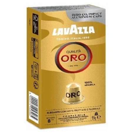 Cápsula lavazza qualitá oro para cafeteras nespresso/ caja de 10