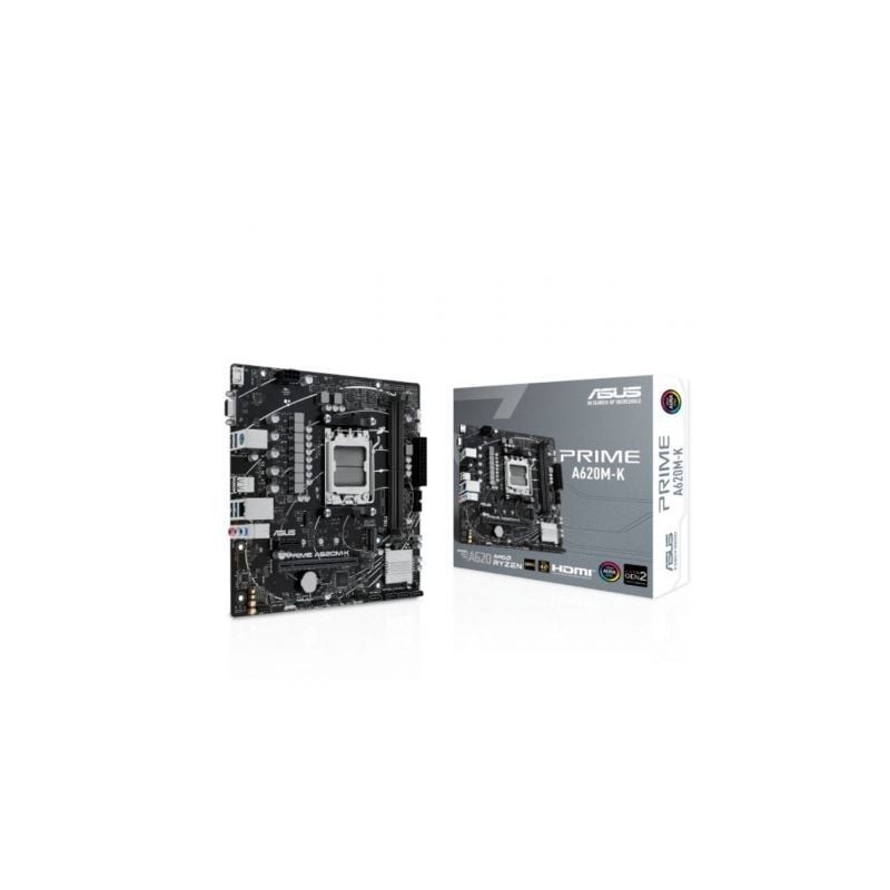 Placa base asus prime a620m-k socket am5/ ddr5/ pcie 4.0/ micro atx