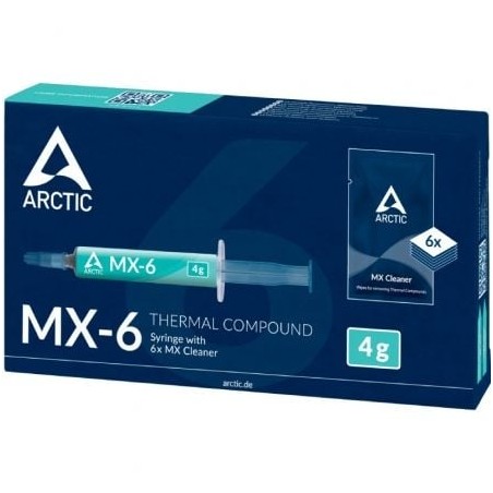 Pasta térmica arctic mx-6/ 4g/ incluye 6 toallitas