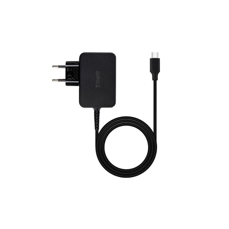Cargador de portátil gan tooq tqlc-usbcgan45pd usb tipo-c/ 45w/ automático/ voltaje 5-20v