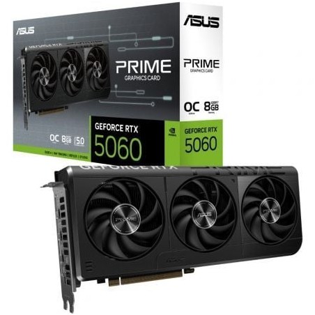 Tarjeta gráfica asus prime geforce rtx 5060 oc edition/ 8gb gddr7
