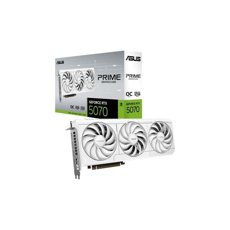 Tarjeta gráfica asus prime geforce rtx 5070 white oc edition/ 12gb gddr7