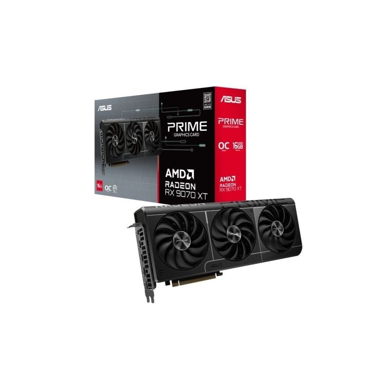Tarjeta gráfica asus prime radeon rx 9070 xt oc/ 16gb gddr6