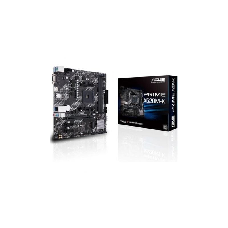 Placa base asus prime a520m-k socket am4/ ddr4/ pcie 3.0/ micro atx