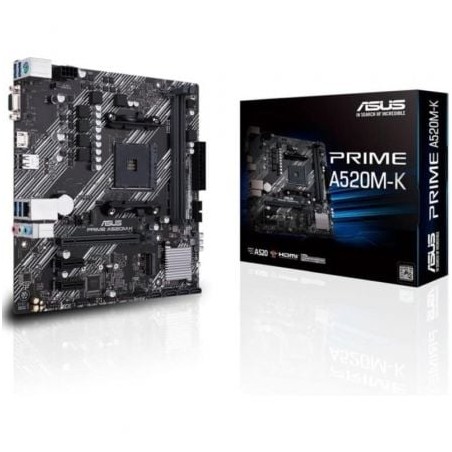 Placa base asus prime a520m-k socket am4/ ddr4/ pcie 3.0/ micro atx