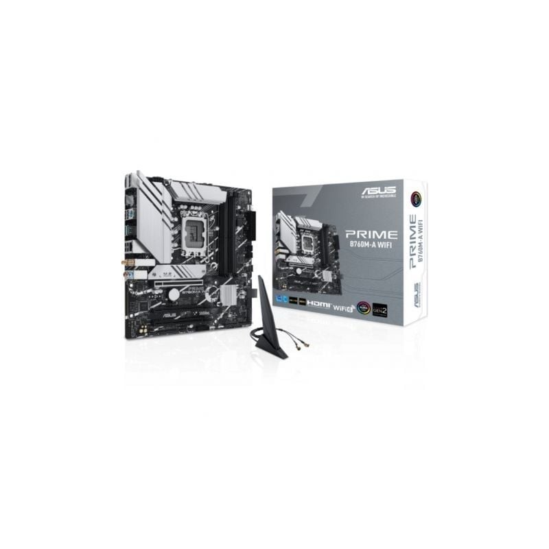 Placa base asus prime b760m-a wifi socket 1700/ ddr5/ pcie 4.0/ micro atx