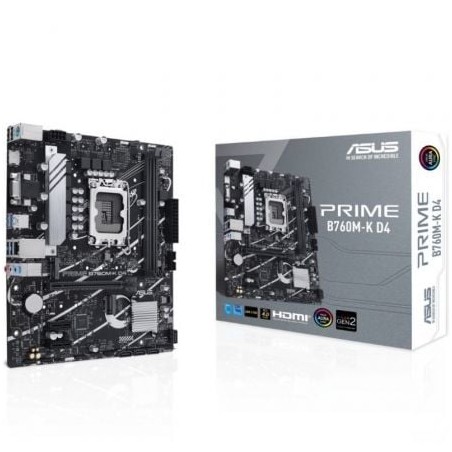 Placa base asus prime b760m-k d4 socket 1700/ ddr4/ pcie 4.0/ micro atx