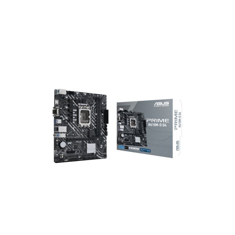 Placa base asus prime h610m-d d4/ socket 1700/ ddr4/ pcie 4.0/ micro atx