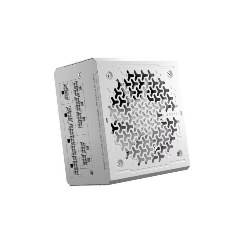 Fuente de alimentación corsair rm1000/ 1000w/ ventilador 12cm/ cybenetics gold/ atx 3.1/ pcie 5.1/ blanca
