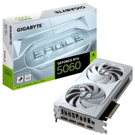 Tarjeta gráfica gigabyte geforce rtx 5060 eagle oc ice/ 8gb gddr7