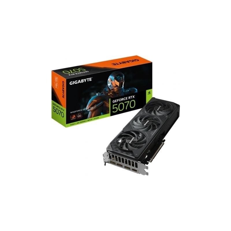 Tarjeta gráfica gigabyte geforce rtx 5070 windforce oc sff/ 12gb gddr7