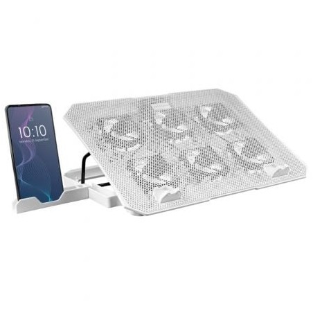 Soporte refrigerante mars gaming mnbc23 para portátiles hasta 16'/ iluminación led