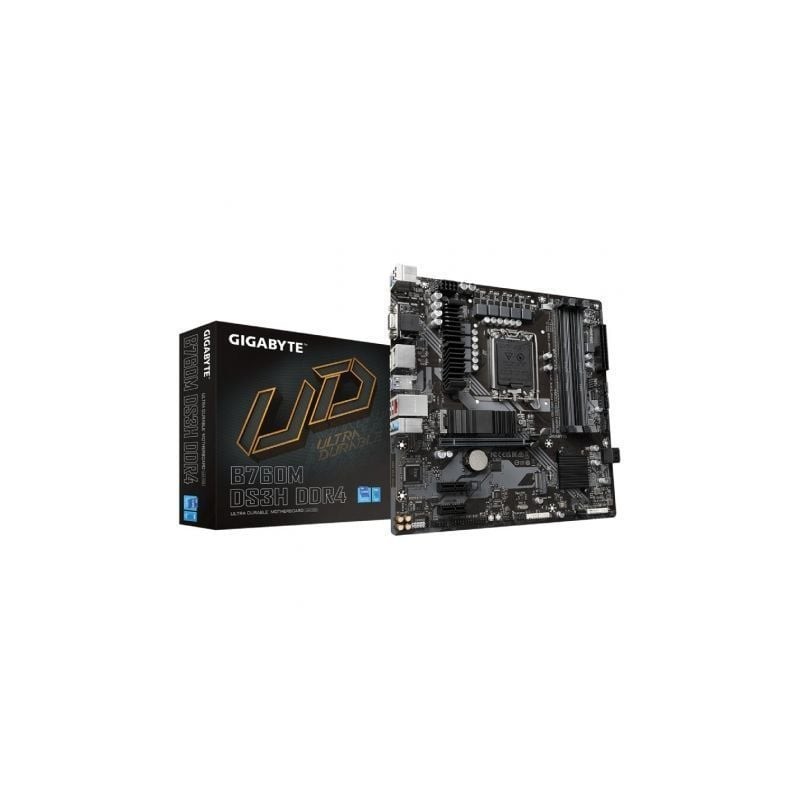 Placa base gigabyte b760m ds3h ddr4 socket 1700/ ddr4/ pcie 4.0/ micro atx