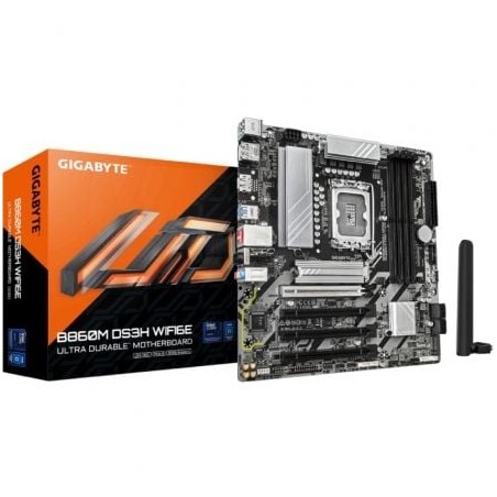 Placa base gigabyte b860m ds3h wifi6e socket 1851/ ddr5/ pcie 5.0/ micro atx