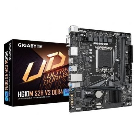 Placa base gigabyte h610m s2h v3 ddr4 socket 1700/ ddr4/ pcie 4.0/ micro atx
