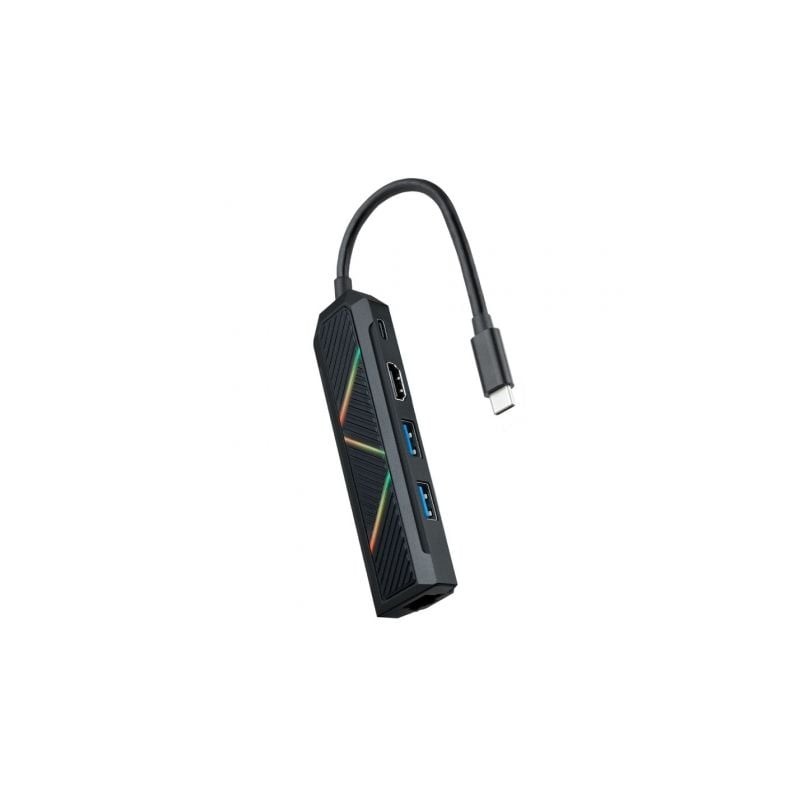 Docking usb tipo-c nanocable 10.16.0501/ 2xusb/ 1xusb tipo-c pd/ 1xhdmi/ 1xrj45/ negro