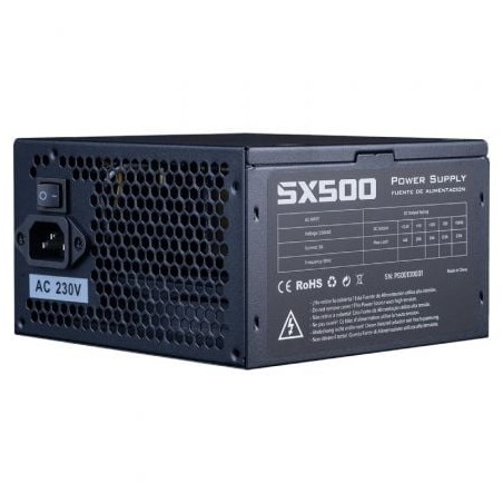 Fuente de alimentación hiditec sx 500 bulk/ 500w/ ventilador 12cm/ incluye cable de alimentación 1.5m