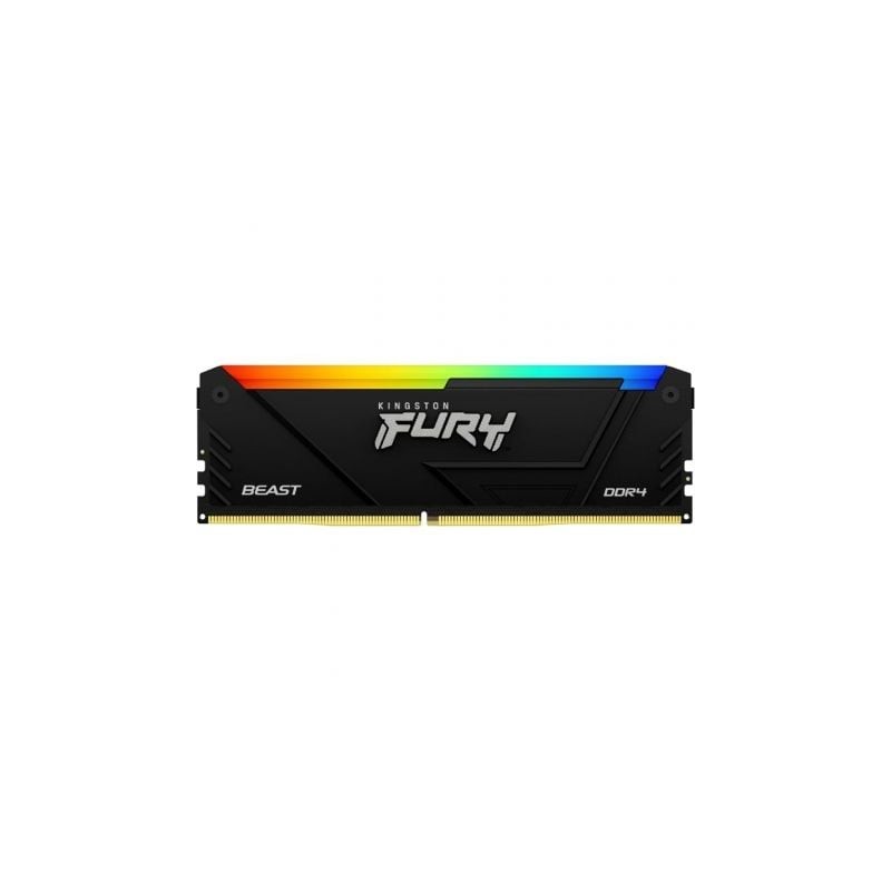 Memoria ram kingston fury beast rgb 16gb/ ddr4/ 3200mhz/ 1.35v/ cl16/ dimm
