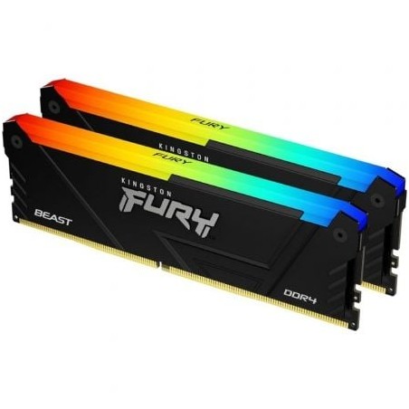 Memoria ram kingston fury beast rgb 2 x 8gb/ ddr4/ 3200mhz/ 1.35v/ cl16/ dimm