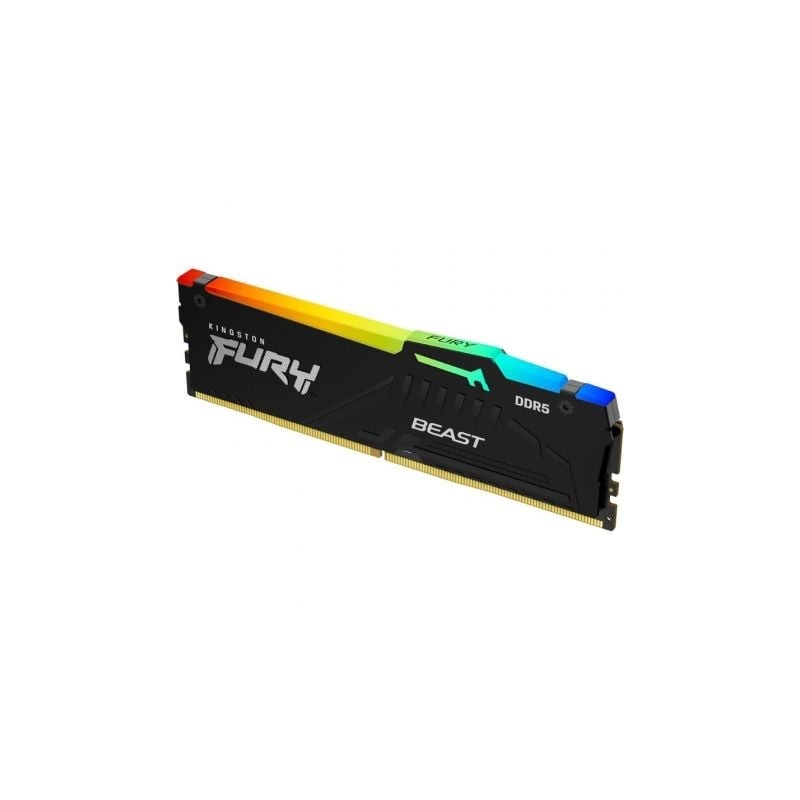 Memoria ram kingston fury beast rgb 16gb/ ddr5/ 6400mhz/ 1.4v/ cl32/ dimm