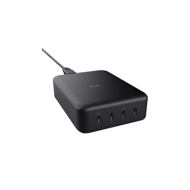 Cargador de pared gan trust maxo/ 4xusb tipo-c/ 240w/ automático/ voltaje 5-20v