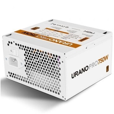 Fuente de alimentación nox hummer urano pro white/ 750w/ ventilador 12cm/ 80 plus bronze/ blanca