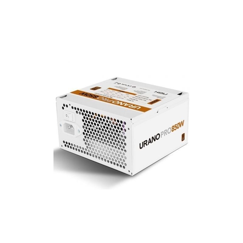 Fuente de alimentación nox hummer urano pro white/ 850w/ ventilador 12cm/ 80 plus bronze/ blanca