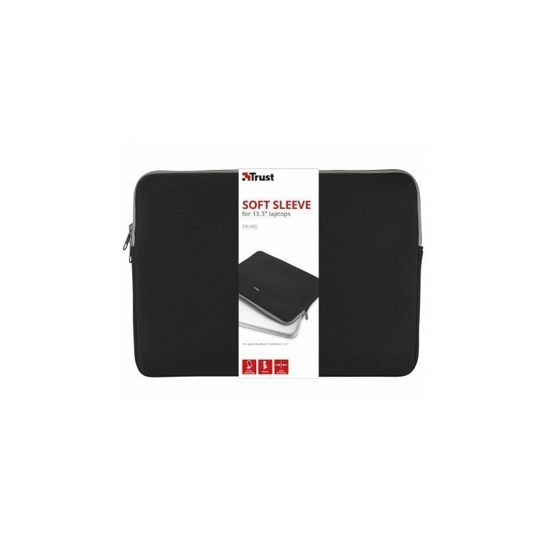 Funda trust primo soft sleeve para portátiles hasta 13.3'/ negra