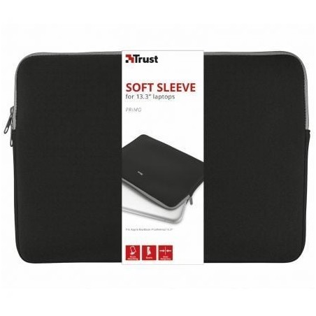 Funda trust primo soft sleeve para portátiles hasta 13.3'/ negra