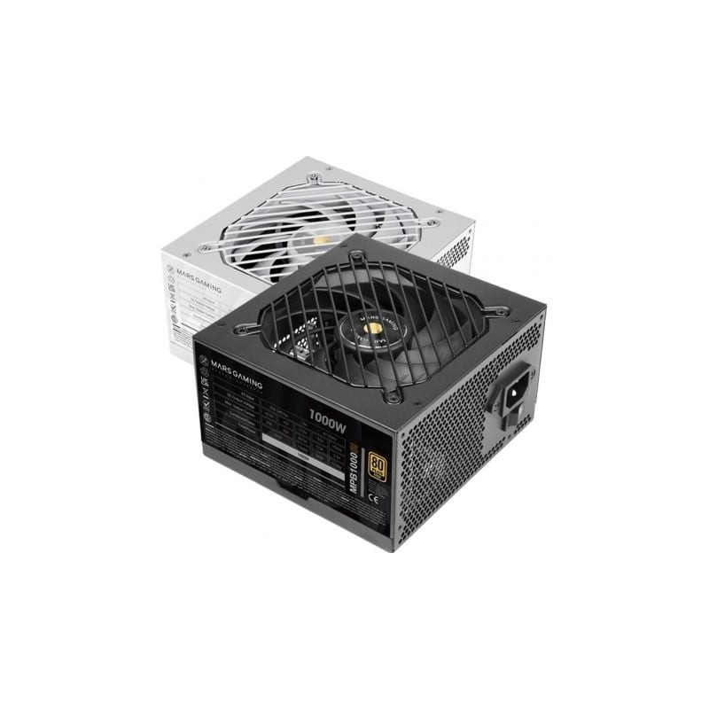 Fuente de alimentación mars gaming mpb1000si/ 1000w/ ventilador 12cm/ 80 plus gold