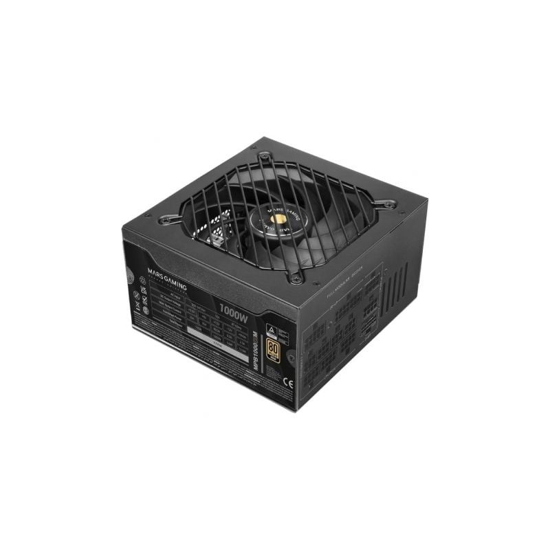 Fuente de alimentación mars gaming mpb1000sim/ 1000w/ ventilador 14cm/ atx 3.1/ pcie 5.1/ 80 plus gold