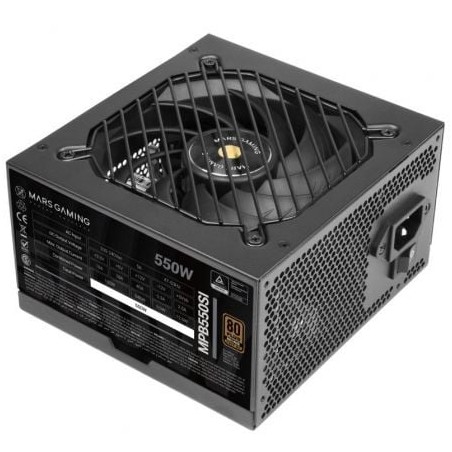 Fuente de alimentación mars gaming mpb550si/ 550w/ ventilador 12cm/ 80 plus bronze