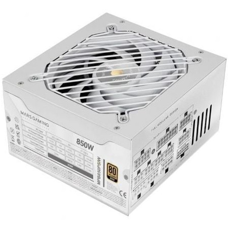 Fuente de alimentación mars gaming mpb850psi/ 850w/ ventilador 14cm/ atx 3.1/ pcie 5.1/ 80 plus gold