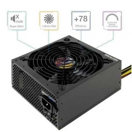 Fuente de alimentación tooq tqapolo-650sp/ 650w/ ventilador 14cm