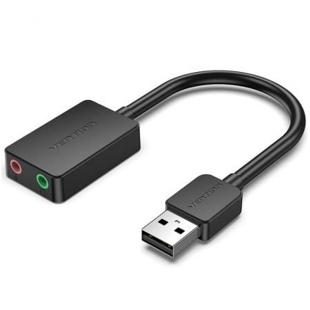 Tarjeta de sonido vention cdyb0/ 2.1/ negro