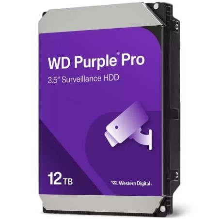 Disco duro western digital wd purple pro smart video surveillance 12tb/ 3.5'/ sata iii/ 512mb