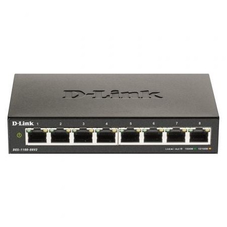 Switch gestionable d-link dgs-1100-08v2 8 puertos/ rj-45 10/100/1000
