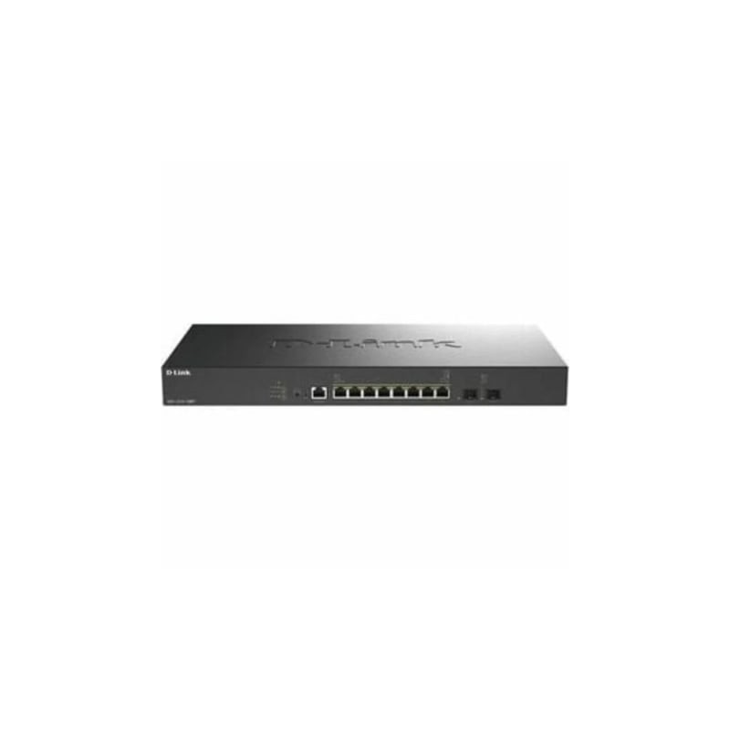 Switch gestionable d-link dxs-1210-10mp/e 8 puertos/ rj-45 100/1000/2.5g/5g/10g/ poe+/ sfp