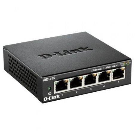 Switch d-link dgs-105 5 puertos/ rj-45 10/100/1000